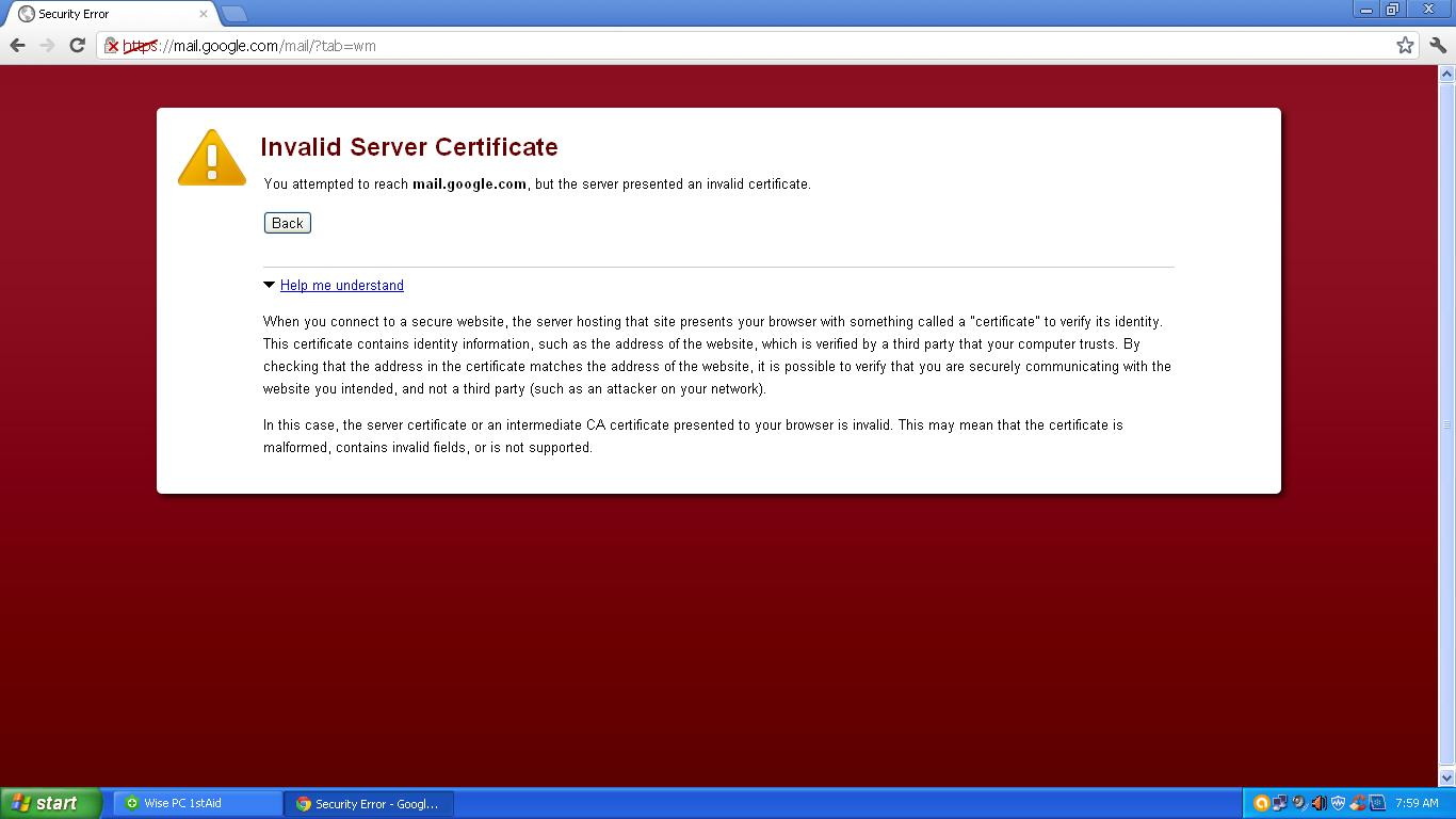 globalprotect server certificate is invalid