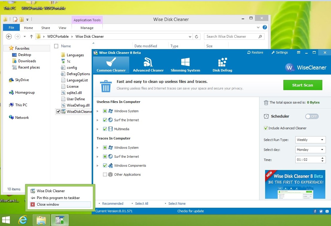 wise disk cleaner 32 bit